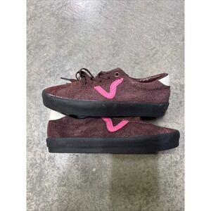 Vans Shoes Burgundy Pink Black Shoes Mens Size 3.5 Womens 5.0 NEW Rare